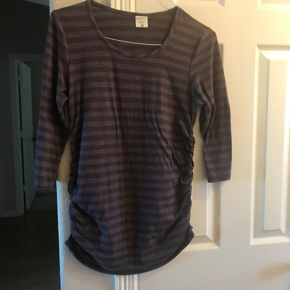 Motherhood Maternity striped scoop neck top